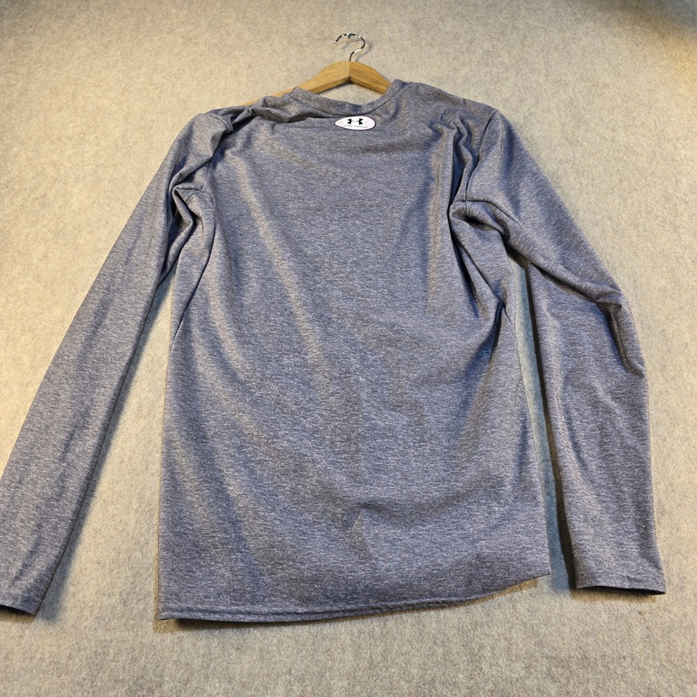 Under Armour HeatGear Compression Shirt Mens Large Gray Long Sleeve Training Top - Picture 2 of 5